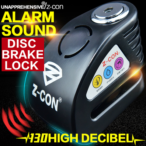 Intelligent controllable alarm lock motorcycle scooter disc brake lock motorcycle anti-theft wheel disc brake lock waterproof sa ► Photo 1/6