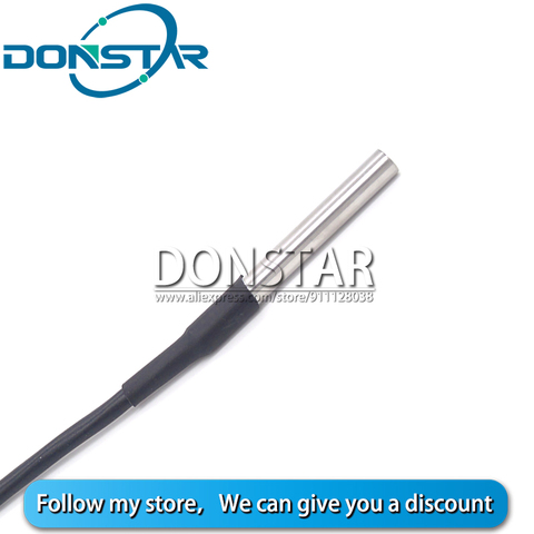 Hot DS1820 1M/2M/3M Stainless Steel Package Waterproof DS18b20 Temperature Probe Temperature Sensor 18B20 For Arduino ► Photo 1/4