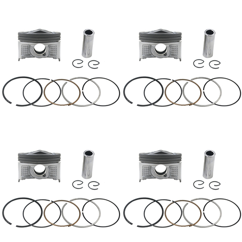 4 Pcs Motorcycle Piston & Rings Kit For YAMAHA FZR400RR 3TJ FZR 400 RR SP 3TJ FZ400 4YR STD 56mm 56.25mm 56.50mm 56.75mm 57mm ► Photo 1/6