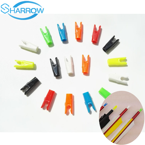 50pcs Arrow Nocks Insert Tails Insert ID 4.2/6.2mm Pin DIY Plastic Hunting For Arrow Shaft Hunting Shooting Accessories ► Photo 1/6