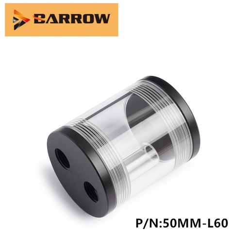 Barrow water cooling reservoir 50MM-L60,Length 50mm diameter transparent cylindrical water cooling radiator ► Photo 1/4