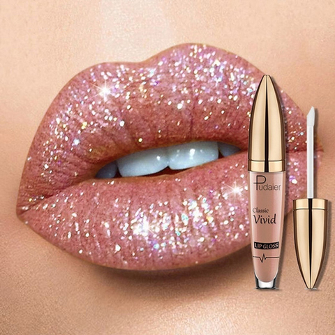 18 Colors Diamond Shimmer Glitter Lipg Loss Matte To Glitter Liquid Lipstick Waterproof Diamond Pearl Colour Lip Gloss Make Up ► Photo 1/6