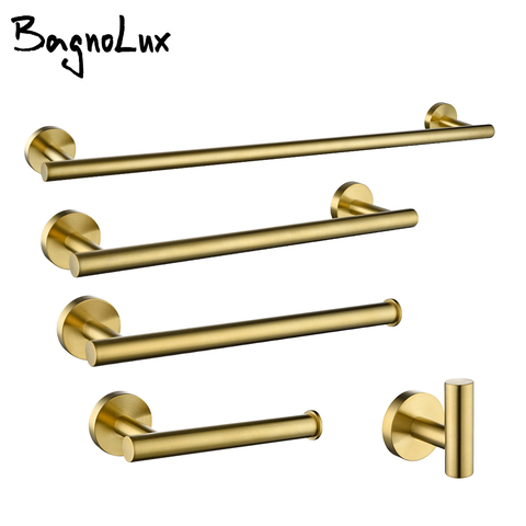 BagnoLux Chrome Stainless Steel Beautiful Wall Hook Toilet Paper Holder Towel Bar Bathroom Accessories ► Photo 1/6