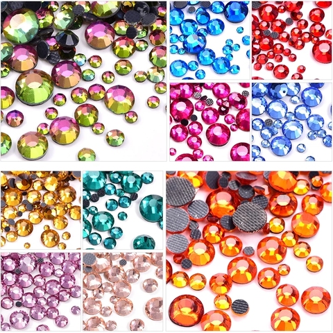 Glass Strass Crystal Hot Fix Rhinestones Iron On Flatback Clear Hotfix  Stones