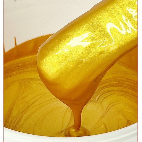 24K Super bright gold foil paint, bronzing paint, oily flashing gold metallic paint 1Kg,Can be applied on any surface ► Photo 1/5