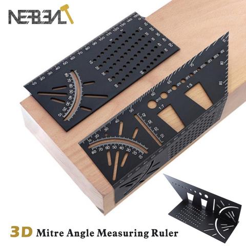 Wood Working Ruler 3D Mitre Angle Measuring Gauge Square Measure Tool Scriber Dovetail Marking Template Vertical Calibration ► Photo 1/6