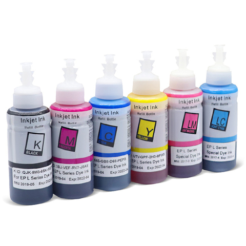 4 Bottle Refill Ink compatible for Epson L550 L555 L566 L100 L110 L132 L200 L210 L222 L300 L362 L366 Printer Ink Kit ► Photo 1/6