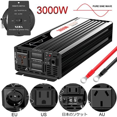 Pure Sine Wave Inverter 3000W New DC 12V 24V 48V to 110V 220V Car  Solar  Power Inverter ► Photo 1/6