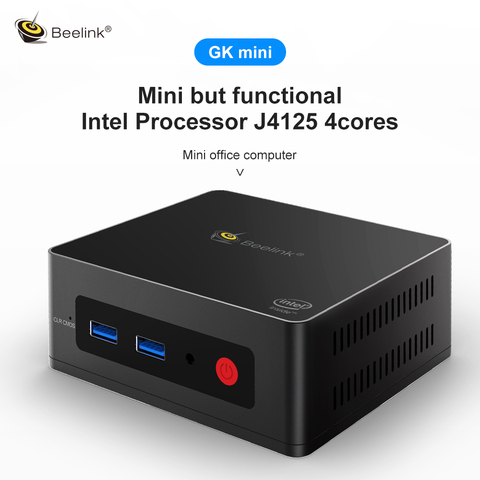 2022 Beelink GK Mini Windows 10 MINI PC Intel Gemini Lake J4125 DDR4 8GB 128GB 5.8G WiFi Bluetooth 4K Computer Gaming PC PK GK55 ► Photo 1/6