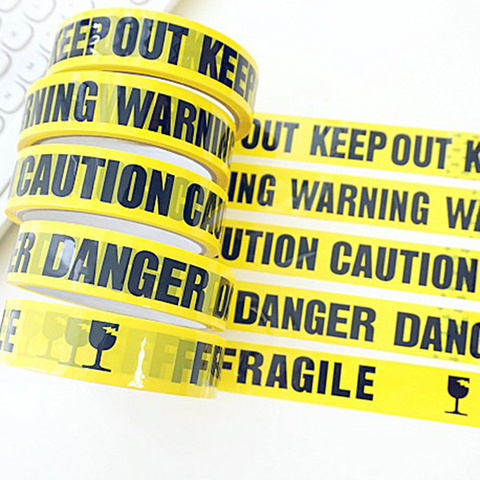 1 Roll 25m Warning Tape Danger Caution Barrier Remind Work Safety Adhesive Tapes DIY Sticker For Mall Store School ► Photo 1/6