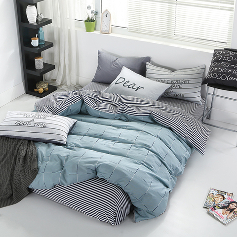 Cotton Satin Bedding Set Comforter, Grey Satin Single Duvet Cover