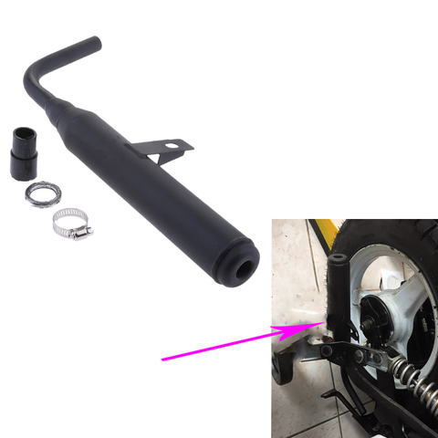 Motorcycle Muffler Exhaust Silencer Pipe for Yamaha PW50 PW 50 Silencer Muffler Pipe Replaces Existing Exhaust 320mm Black ► Photo 1/6