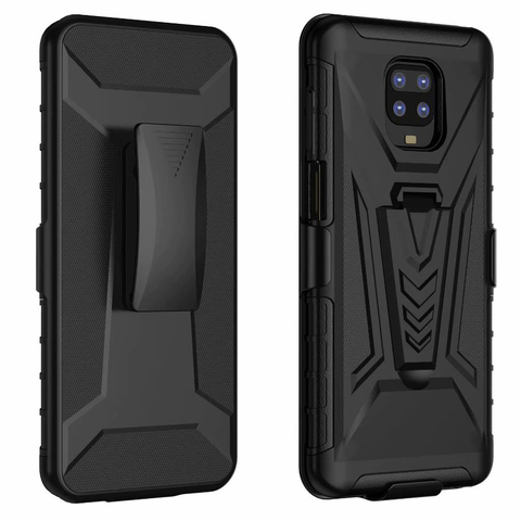 ShockProof Heavy Duty Armour Tough Stand Case With Belt Clip For Xiaomi Redmi Note 9S/ Note 9 Pro ► Photo 1/6