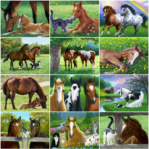 Evershine Diamond Painting Horse Full Square Diamond Embroidery Animals 5D DIY Mosaic Rhinestone Picture Home Decoration ► Photo 1/6