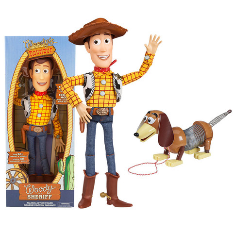 40CM Disney Toy Story 3 4 Talking Woody Jessie Action Figures Model Stretch Slinky Dog Limited Collection Toys kids toy gift ► Photo 1/6