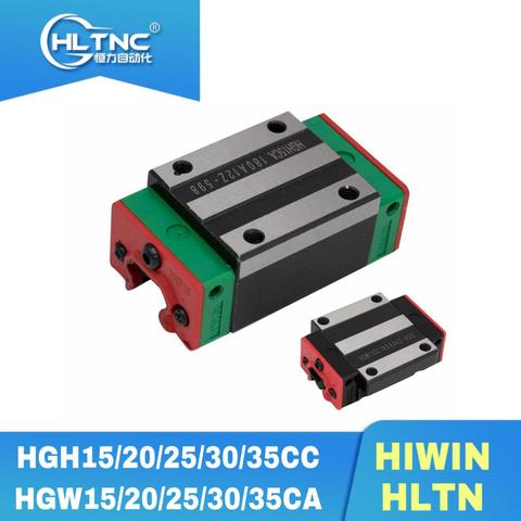 HIWIN and HLTN linear guide rail block HGH15CA HGW15CC HGH20CA/CC HGH25CA/CC HGH30CA/CC HGH35CA/CC linear carriage for CNC parts ► Photo 1/5