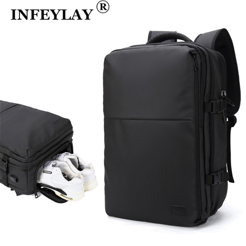 INFEYLAY 17 inch Business backpack Men large capacity Laptop Backpack travel Outdoors bag Independent shoe bag School Backpack ► Photo 1/6