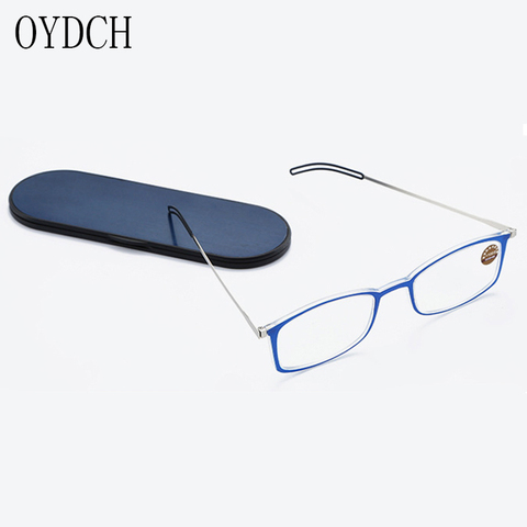 anti blue-ray ultra- universal ultra-thin reading glasses for men and women to send portable mobile phone glasses case ► Photo 1/6