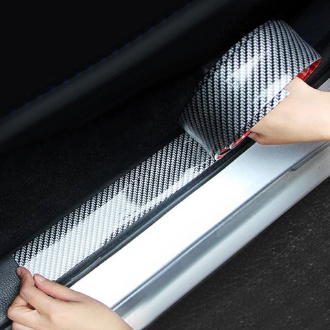 Car Stickers 5D Carbon Fiber Rubber Styling Door Sill Protector Goods For KIA Toyota BMW Audi Mazda Ford Hyundai Accessories ► Photo 1/6