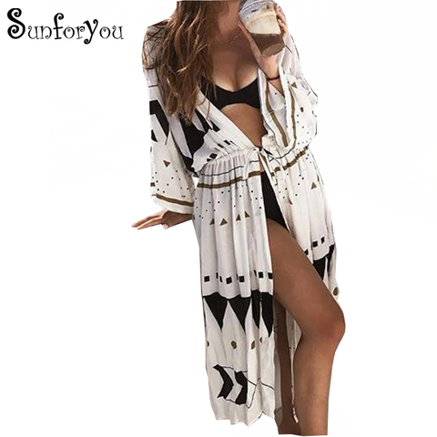 Beach Dress Sarong Cover-up Swimwear Bobe de Plage Pareo Beach Cape Tunic Bathing suit cover ups Saida de Praia Bikini cover up ► Photo 1/6