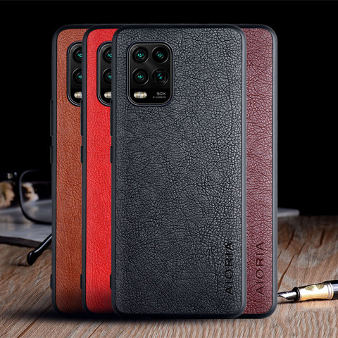 Case for Xiaomi Mi 10 Ultra Lite Pro 5G funda luxury Vintage Leather skin capa hard phone cover for xiaomi mi 10 lite case coque ► Photo 1/6