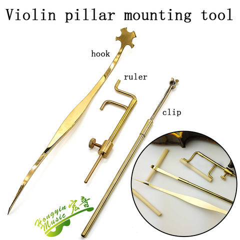 Violin cello sound post installation tool instrument making maintenance sound post hook clip ruler mounting pure copper ► Photo 1/1