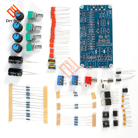 NE5532 Preamp Amplifier Board module DIY Kits Volume Control Board Treble Midrange Bass DIY Dual AC 15 V Modulo Amplificador ► Photo 1/6
