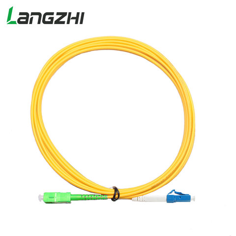 10Pcs/bag SC-LC 3M Simplex Single Mode G652D Fiber Optic Patch Cord SC/APC-LC/UPC 3M 3.0mm PVC Jacket FTTH Fiber Optic Jumper ► Photo 1/1