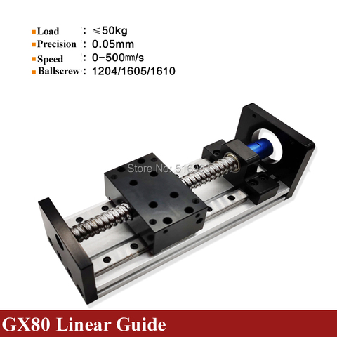 100MM Effective Travel Length SFU1204 1605 1610 Ballscrew 12 16mm Linear Guide Motion Module Rail Table CNC 3D Printer Part GX80 ► Photo 1/6