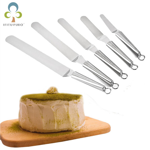 Stainless Steel Cream Spatula Stainless Steel Bell Knife Cake Spatula Baking Scraper Baking Tools LXX ► Photo 1/5