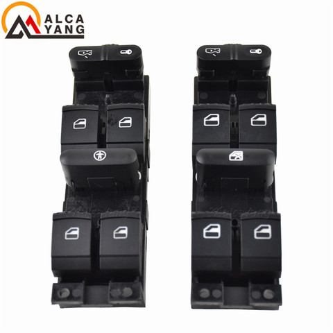 1J4959857A Master Power Window Switch for VW Golf MK4 Bora Seat Skoda Octavia MK1 Fabia 1J4 959 857A 1J4 959 857 A Red Light ► Photo 1/6