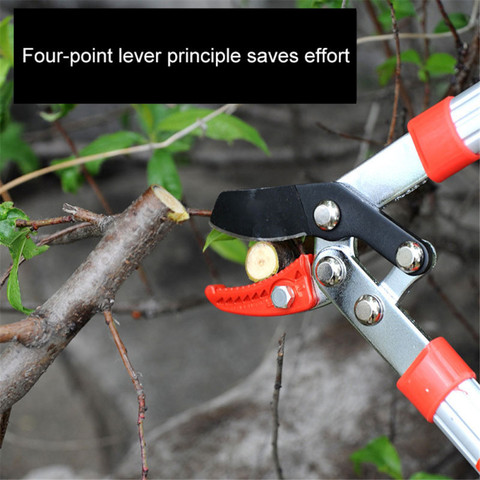 Pruning Tools Telescopic Scissors Tree Ratchet Lopper Pruner Extending Garden Cutter Branch Shear Garden Hand Tools Gardening ► Photo 1/6