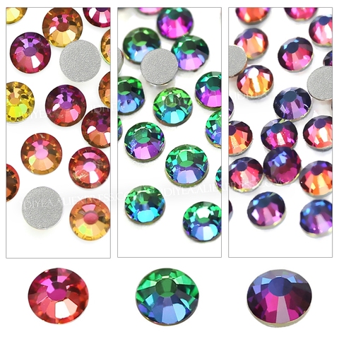 Volcano Blue Red Green Flare Non Hot Fix Rhinestones strass crystals for DIY 3D nails art decor glitters stones sequins manicure ► Photo 1/6