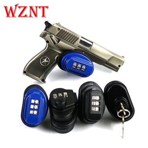 Free shipping Gun Trigger Lock Zinc Alloy Trigger Password Lock Rifle Key Protecting Safety Lock Hunting Gun Accessories ► Photo 1/6