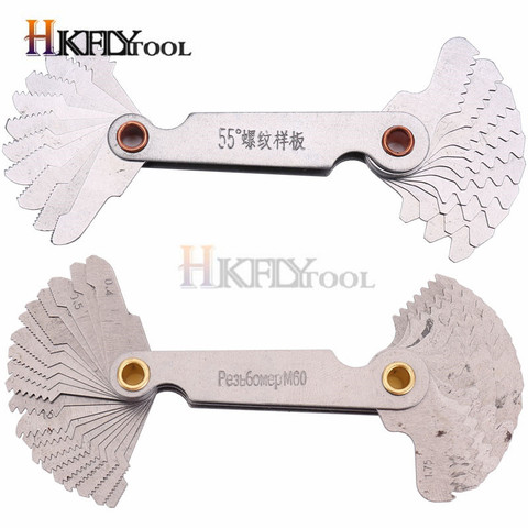 Imperial Stainless Steel Thread Gauge 20pcs/set 55 Degree Screw Pitch Gauge with 4-48 Blades Range for Industrial Measurement ► Photo 1/6