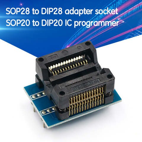 SOP28 to DIP28 Adapter Socket Wide 300mil IC SOIC28 to DIP28 SOP16 to DIP16 SOP20 to DIP20 IC programmer socket adapter ► Photo 1/6