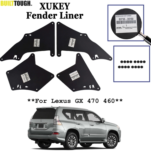 For Lexus GX470 GX460 03-20 Mud Flaps Splash Guards Mudflaps Fender Liners Shield Apron Seal 53735-35150 53736-35150 53886-35020 ► Photo 1/6