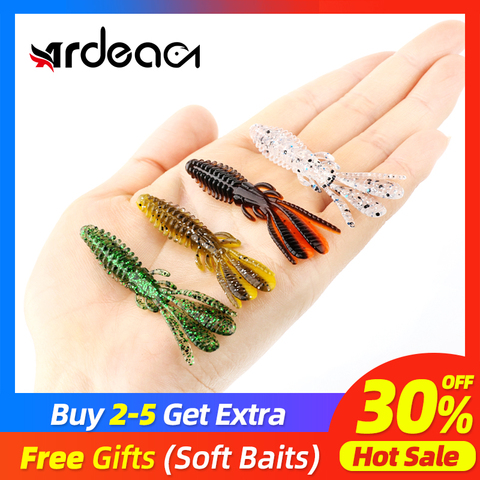 Ardea Soft Lures Inverted TX Fishing Set Silicone Bait 10pcs 64mm 2g Shrimp Worm Swimbait Bass Trout Baitfishing Fishing Tackle ► Photo 1/6