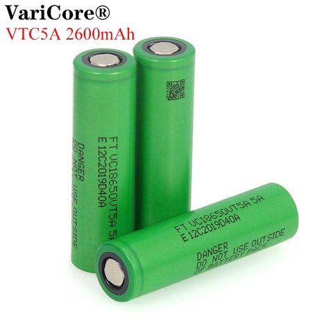 VariCore VTC5A 2600mAh 18650 Lithium Battery 30A Discharge for US18650VTC5A Electronic Cigarette ues ► Photo 1/6