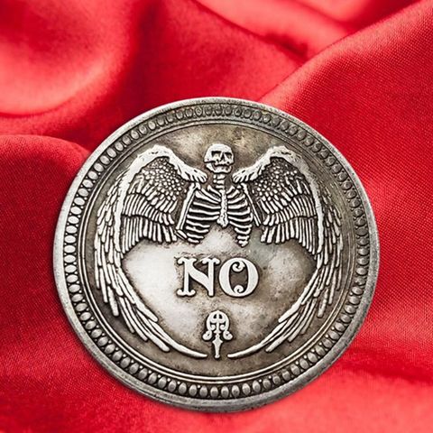 Yes or No Skull Commemorative Coin Souvenir Challenge Collectible Coins Collection Art Craft ► Photo 1/6