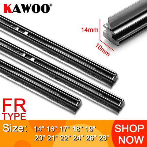 KAWOO Auto Windscreen Car Wiper blade Strips Vehicle Insert Rubber Strip 14