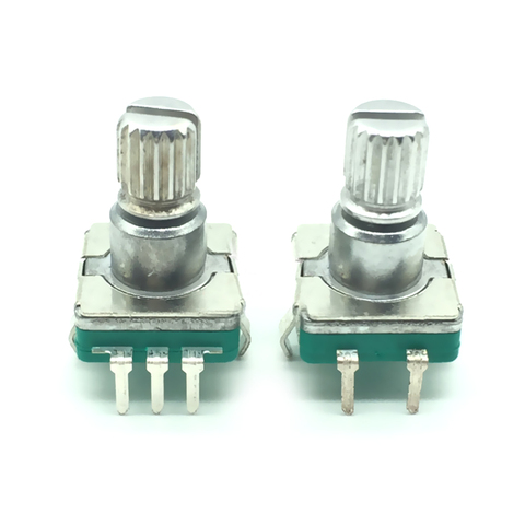 5pcs EC11 Encoder Switch With Push Button Switch 30 Position Rotary Encoder Code Switch 5pin Plug-in Type 12.5mm Half Shaft ► Photo 1/5