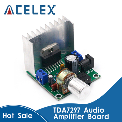 1PCS tda7297 amplifier board digital amplifier board dual-channel amplifier board finished no noise 12V dual 15W (A type) ► Photo 1/6