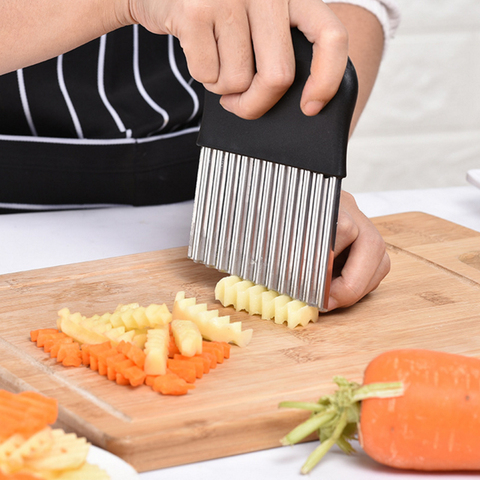 Wavy French Fries Cutter Stainless Steel Potato Chopper Carrot Slicer Vegetable Cutter Home Knife Gadget Kitchen Accessories ► Photo 1/6