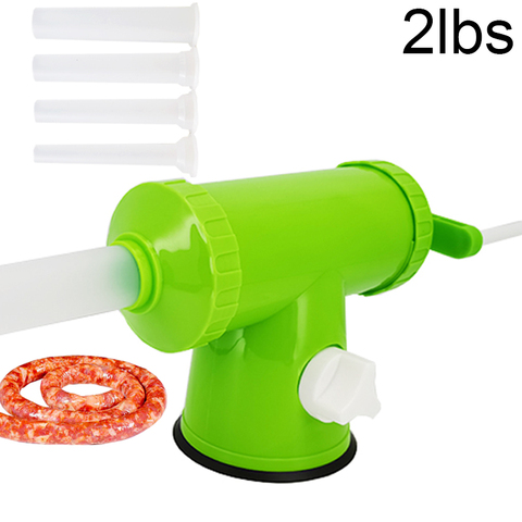 2lbs Sausage Stuffer Manual Sausage Filling Tool Stuffer Funnel Tubes Sausage Maker Plastic Meat Filler ► Photo 1/6