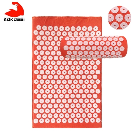 KoKossi Acupressure Mat Sensi Massage Mat Pillow Set Kuznetsov's applicator for Neck Foot Yoga Mat with Needle Back Cushion Eco ► Photo 1/6