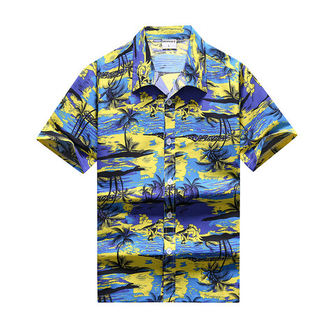 Summer Hawaiian Dress Shirt Mens Loose Colorful Printed Short Sleeve Plus Size 5XL Brand Clothing Men Beach Floral Aloha Shirts ► Photo 1/6