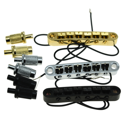 Dopro Guitar Tune-o-Matic Piezo Bridge Pickup LP Piezo Guitar Bridge Pickup for Les Paul Chrome/Black/Gold ► Photo 1/6