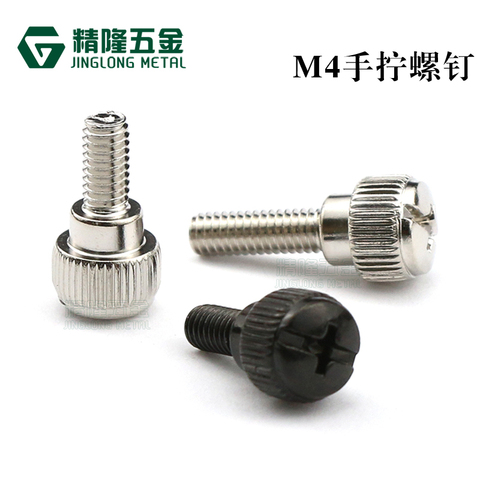 10pcs Computer Pc Case Cooling Fan Toolless Adjustment Screw M4*6,8,10,12,14 Thumbscrews knurled  Thumb Screw ► Photo 1/5