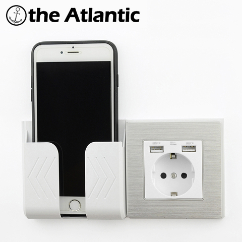 DE / EU / FR Standard Socket Household Wall Power Plug Socket With Dual USB Charging Port Multifunctional Outlet Aluminum Frame ► Photo 1/6
